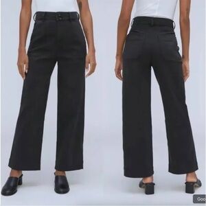 ✨LAST CHANCE✨  NWT Everlane The Organic Cotton Twill Wide-Leg Black Pant